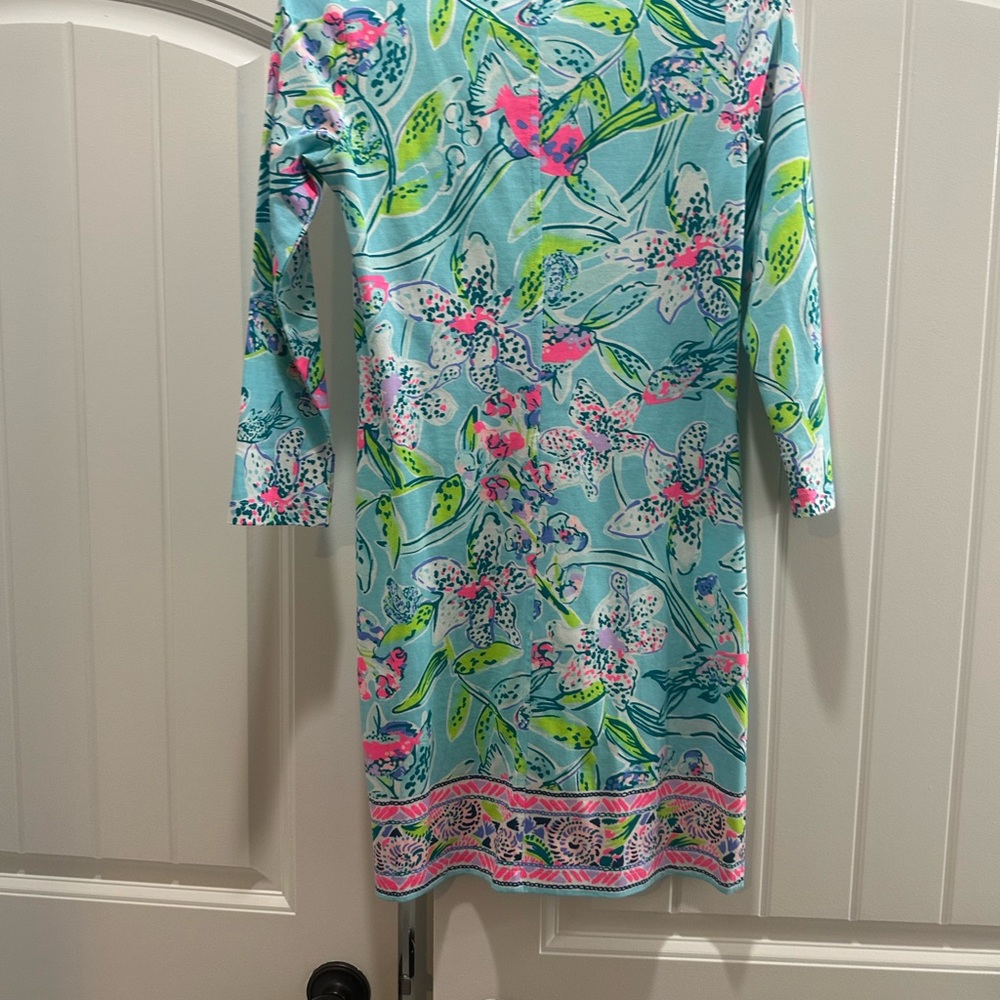 Lilly Pulitzer Blue and Green Patterned Dress